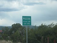 USA - Pecos NM - Village Sign (23 Apr 2009)